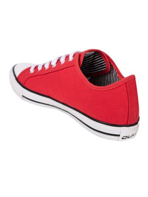 red canvas lace up sneakers - 15835817 - Standard Image - 3