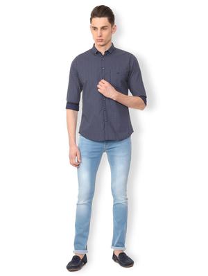 blue printed casual shirt - 15837825 - Standard Image - 3