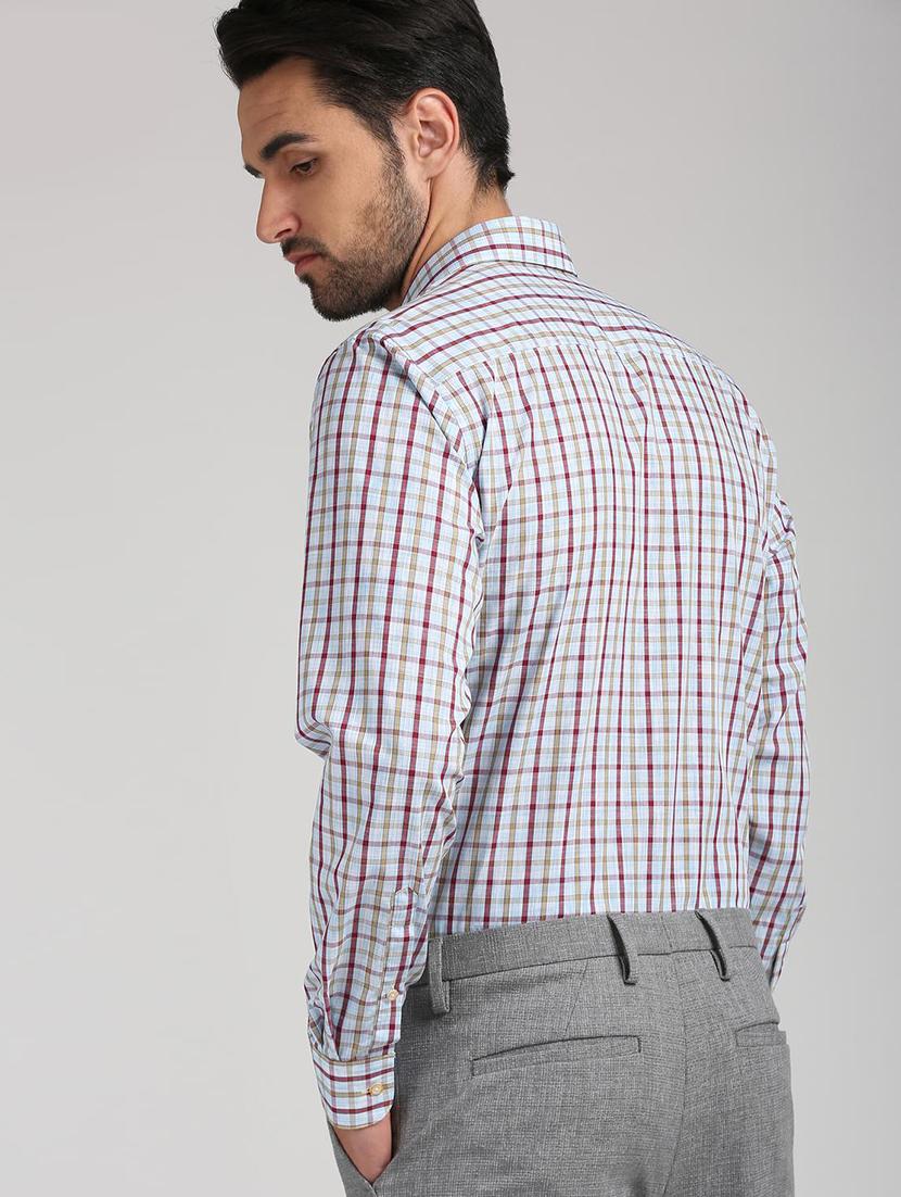 blue checkered casual shirt - 15837832 - Zoom Image - 3