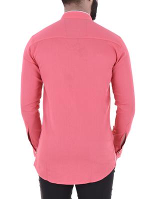 pink cotton casual shirt - 15838445 - Standard Image - 3
