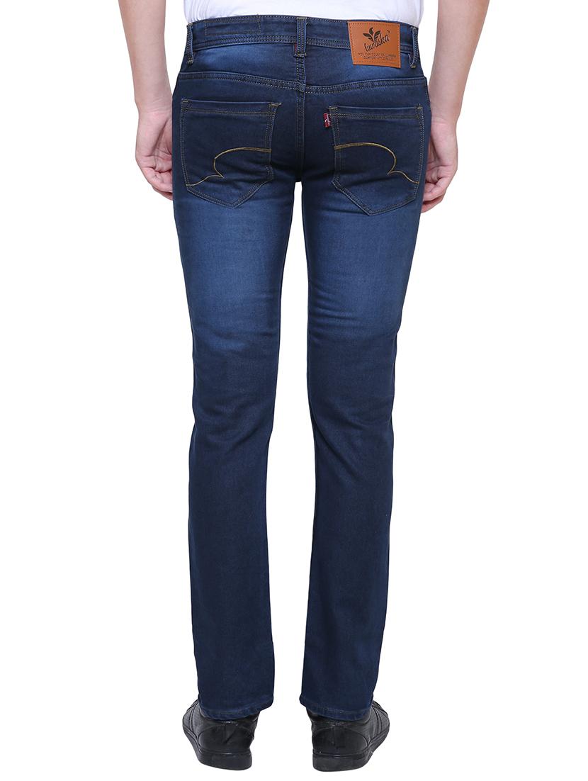 blue cotton washed jeans - 15838556 - Zoom Image - 3