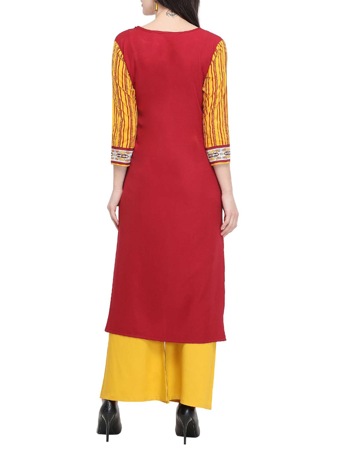 printed straight kurta - 15839353 - Zoom Image - 3