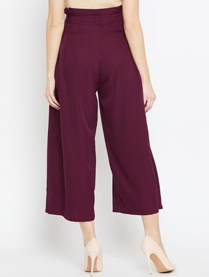 paper bag waist pleated palazzo - 15839385 - Standard Image - 3