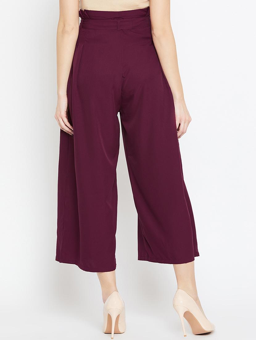 paper bag waist pleated palazzo - 15839385 - Zoom Image - 3