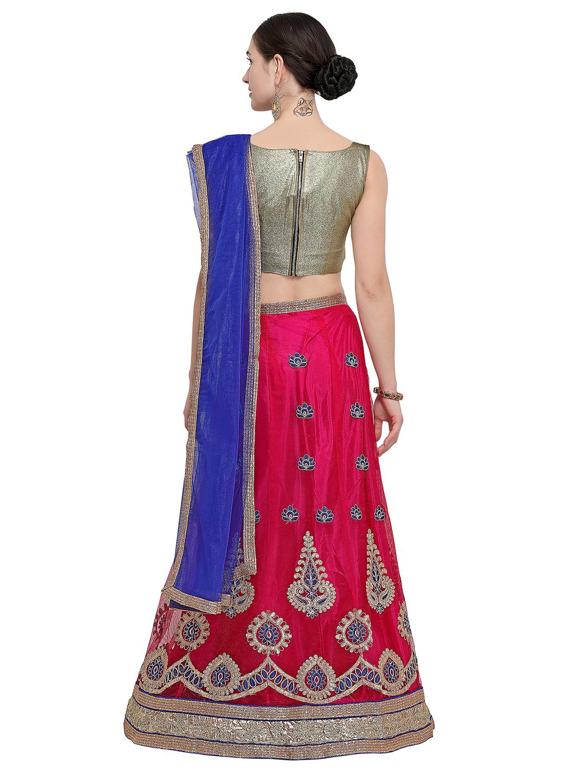 embroidered pink flared lehenga - 15839995 - Zoom Image - 3