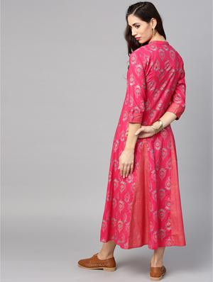 a-line block printed dress - 15840653 - Standard Image - 3