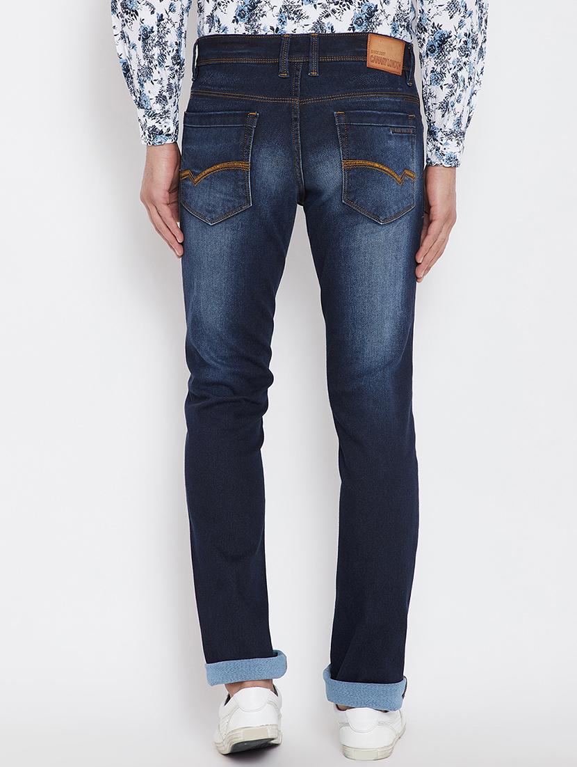 blue light washed ripped denim jeans - 15840828 - Zoom Image - 3