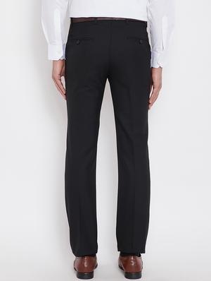 black polyester flat front formal trouser - 15840840 - Standard Image - 3