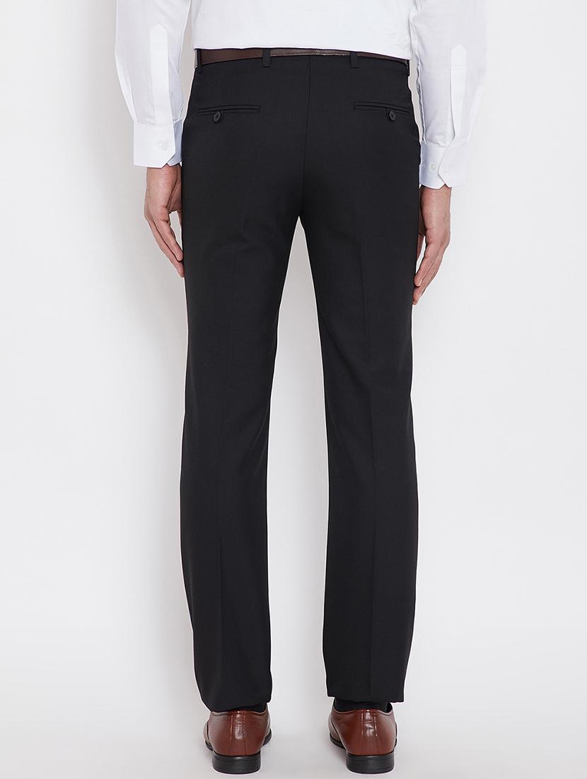 black polyester flat front formal trouser - 15840840 - Zoom Image - 3