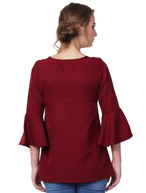 ruffle detail bell sleeved top - 15841641 - Standard Image - 3