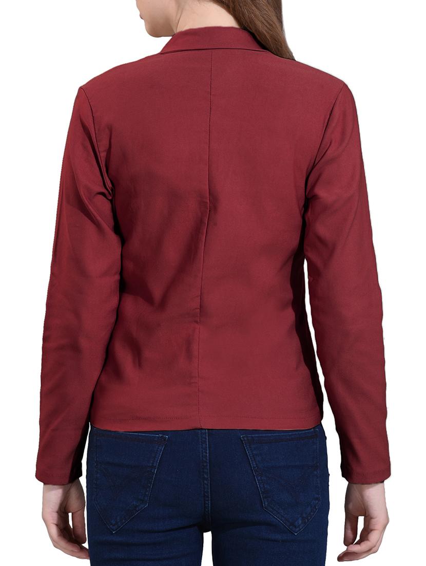 lapel collar solid blazer - 15842533 - Zoom Image - 3