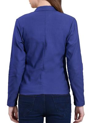 lapel collar solid blazer - 15842534 - Standard Image - 3