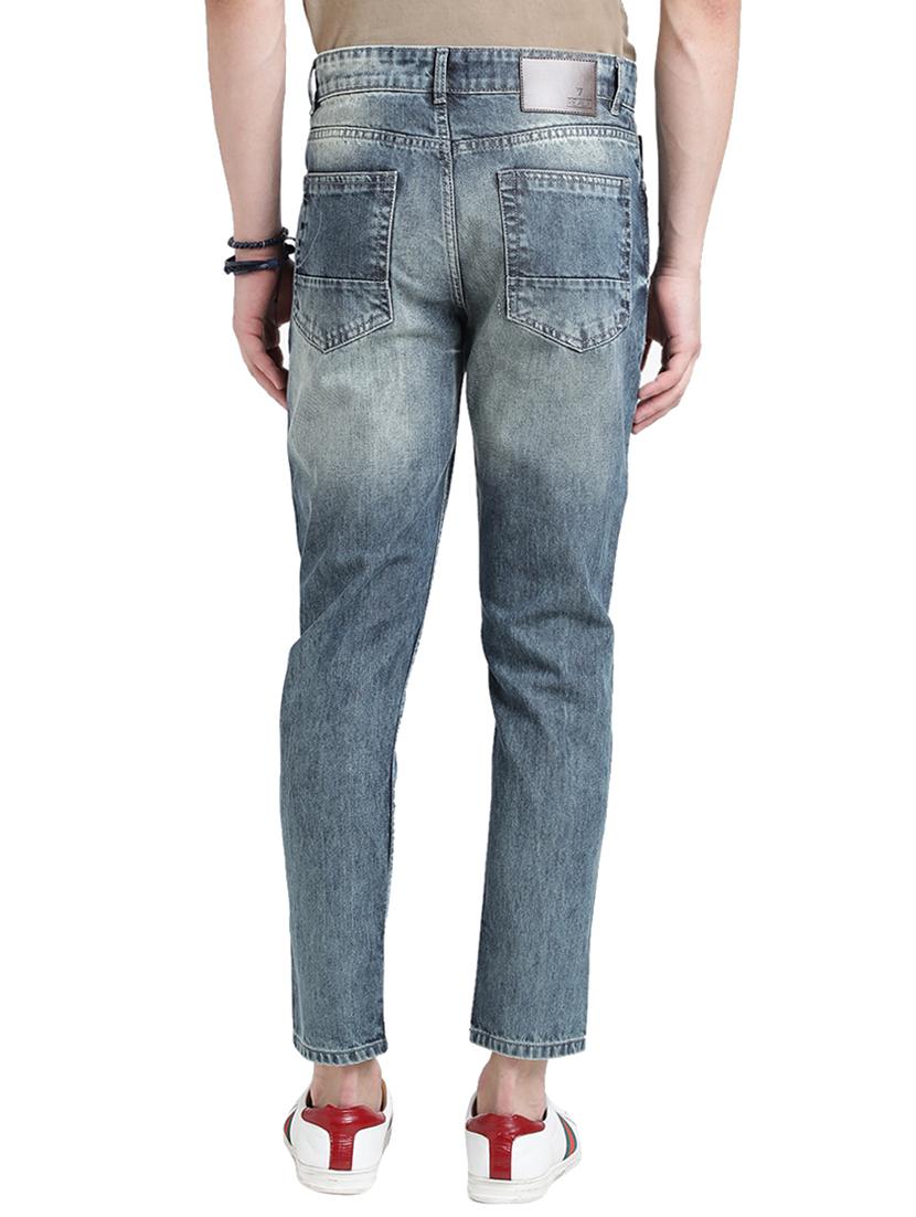 blue cotton washed jeans - 15843109 - Zoom Image - 3