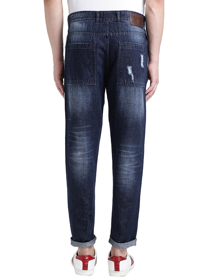 blue cotton blend ripped jeans - 15843145 - Zoom Image - 3