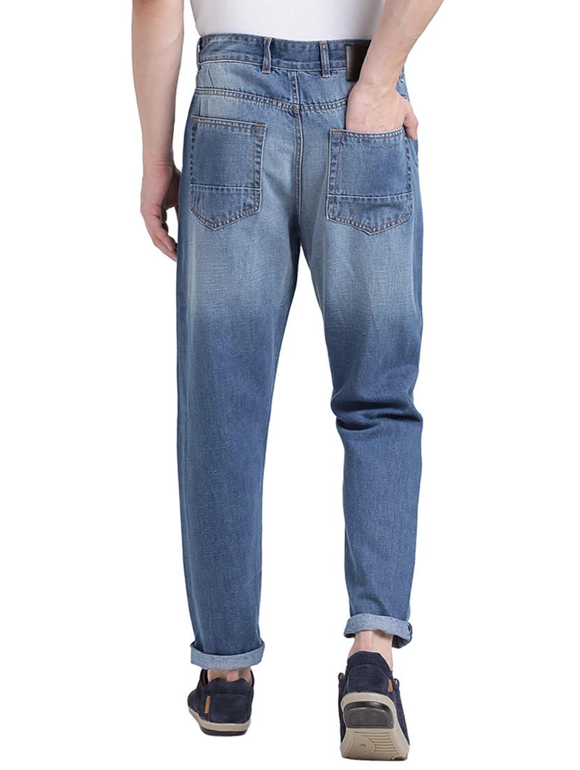 blue cotton washed jeans - 15843148 - Zoom Image - 3