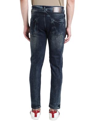 blue cotton blend washed jeans - 15843153 - Standard Image - 3