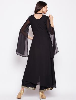embroidered a-line kurta - 15843791 - Standard Image - 3