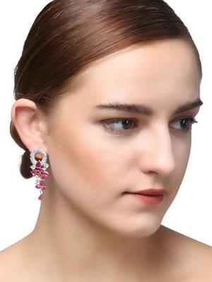gold copper drop earring - 15845530 - Standard Image - 3