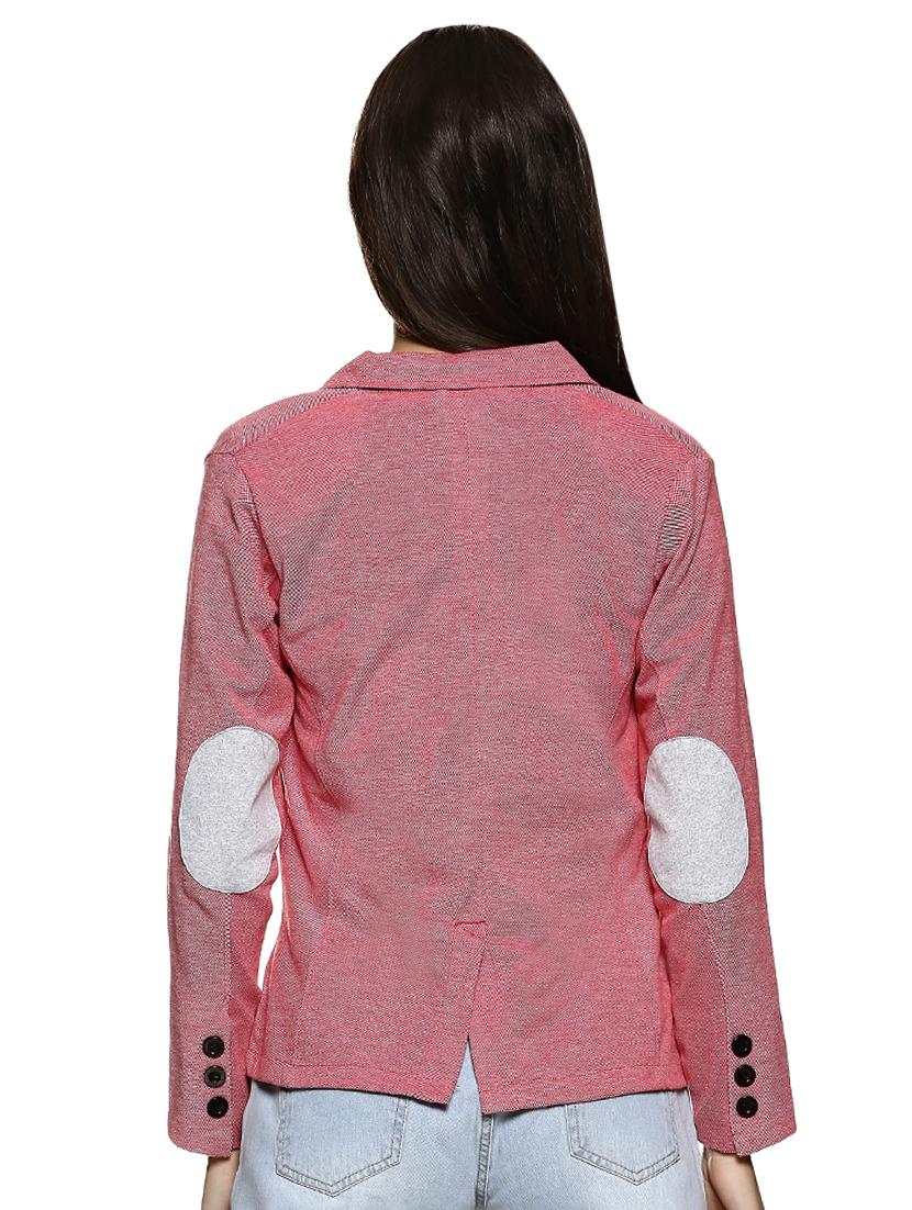 elbow patch back slit casual blazer - 15845712 - Zoom Image - 3