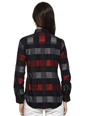 roll up sleeved checkered shirt - 15845716 - Standard Image - 3