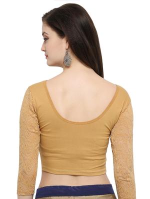 net sleeved solid blouse - 15846891 - Standard Image - 3