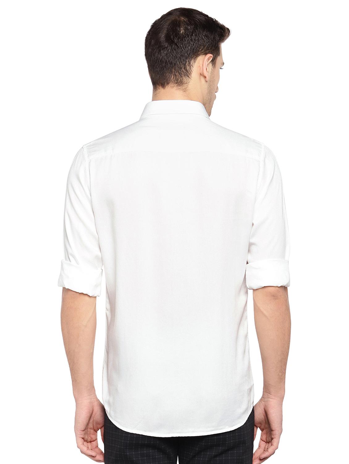 white solid casual shirt - 15847376 - Zoom Image - 3