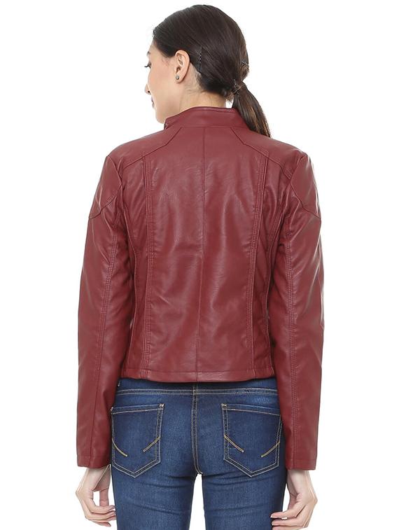 zip-up leather jacket - 15848899 - Zoom Image - 3