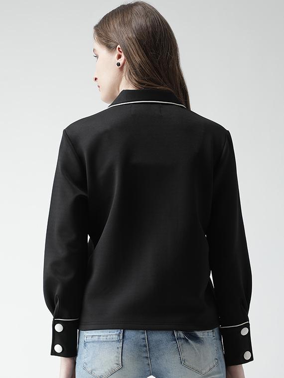 contrast piping double breasted blazer - 15850094 - Zoom Image - 3