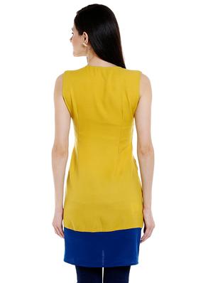 green viscose straight kurti - 15850109 - Standard Image - 3