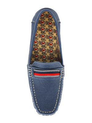 blue synthetic slip on loafers - 15850632 - Standard Image - 3