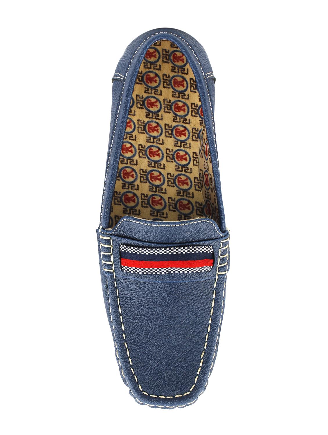 blue synthetic slip on loafers - 15850632 - Zoom Image - 3