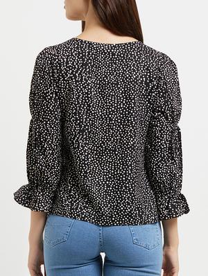 polka dots crew neck top - 15851683 - Standard Image - 3