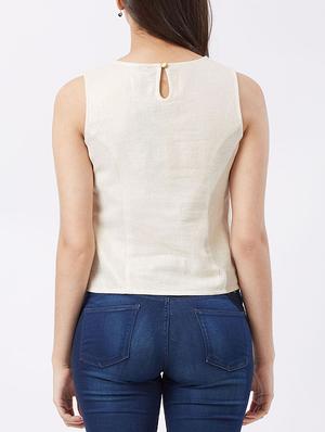 lace applique keyhole back top - 15851717 - Standard Image - 3