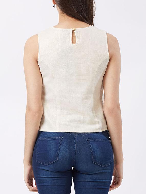lace applique keyhole back top - 15851717 - Zoom Image - 3