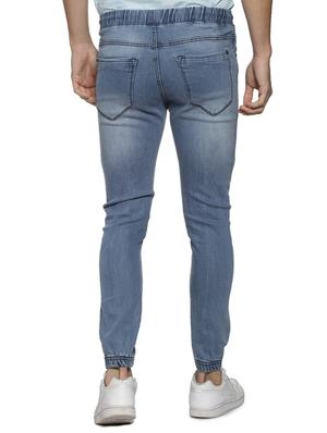 light blue denim jogger - 15852032 - Standard Image - 3