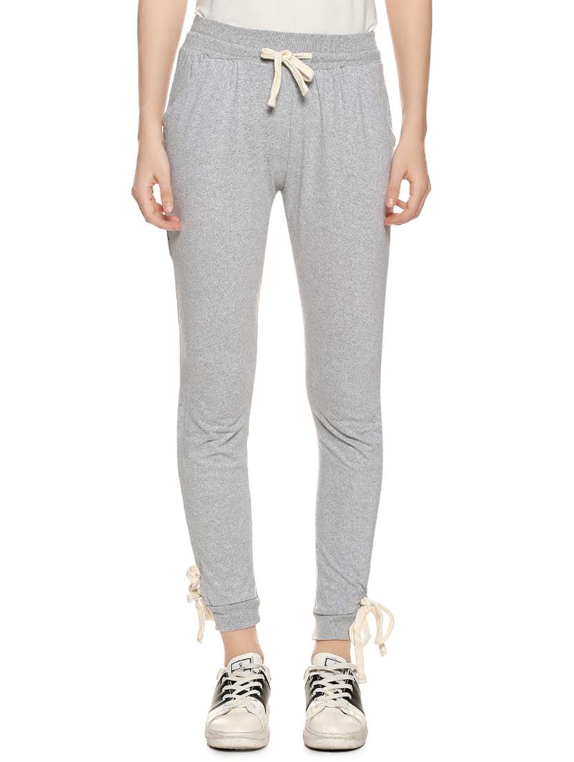 tie up detail drawstring waist jogger