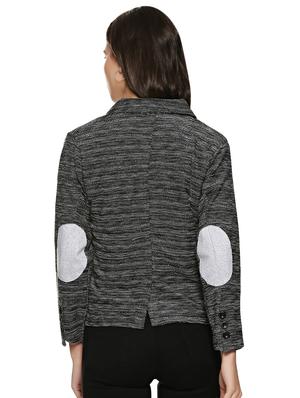elbow patch side slit blazer - 15854325 - Standard Image - 3