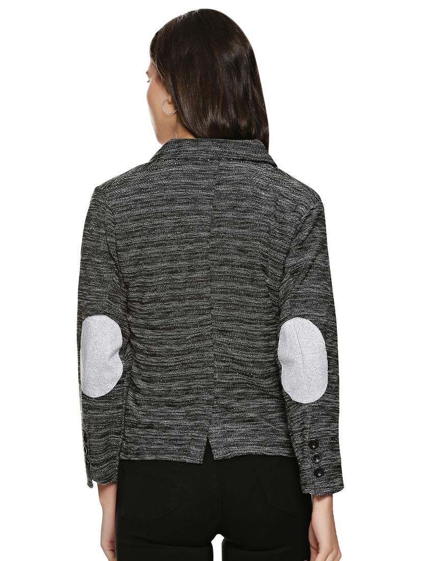 elbow patch side slit blazer - 15854325 - Zoom Image - 3