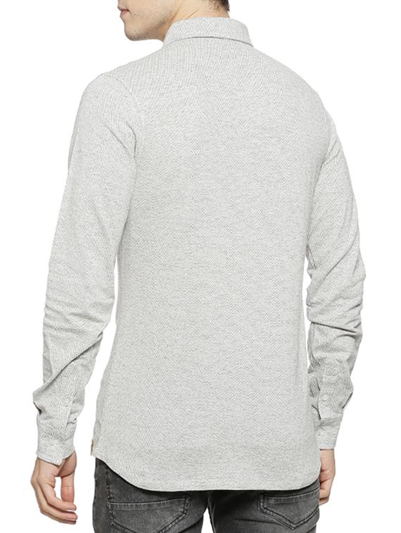 grey cotton casual shirt - 15854375 - Zoom Image - 3