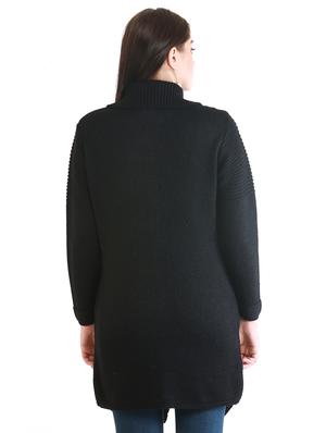 asymmetric hem woolen cardigan - 15854528 - Standard Image - 3