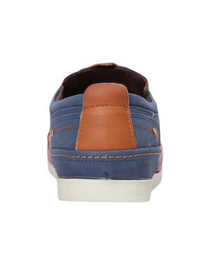 red chief blue leather casual slip ons - 15856057 - Standard Image - 3