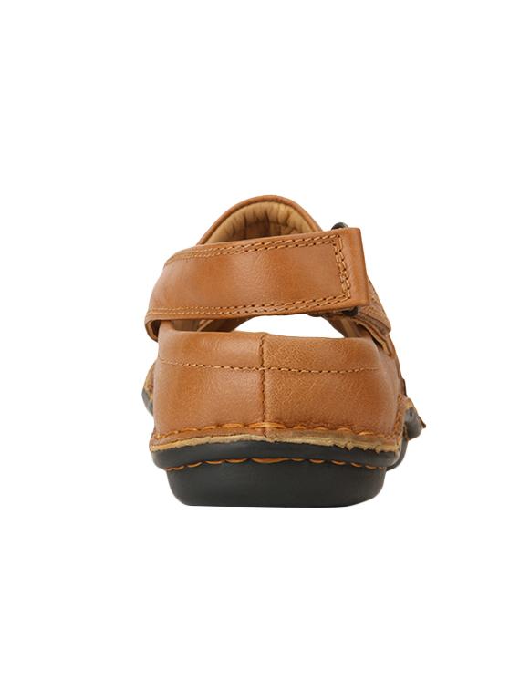 tan leather back strap sandals - 15856161 - Zoom Image - 3