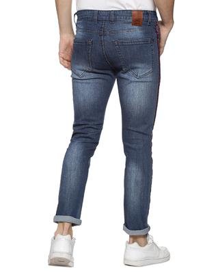 dark blue denim side tape jeans - 15856250 - Standard Image - 3