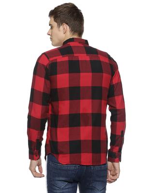 red checkered casual shirt - 15856269 - Standard Image - 3