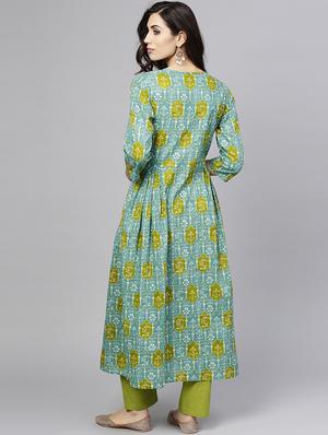 Flared printed kurta - 15857147 - Standard Image - 3