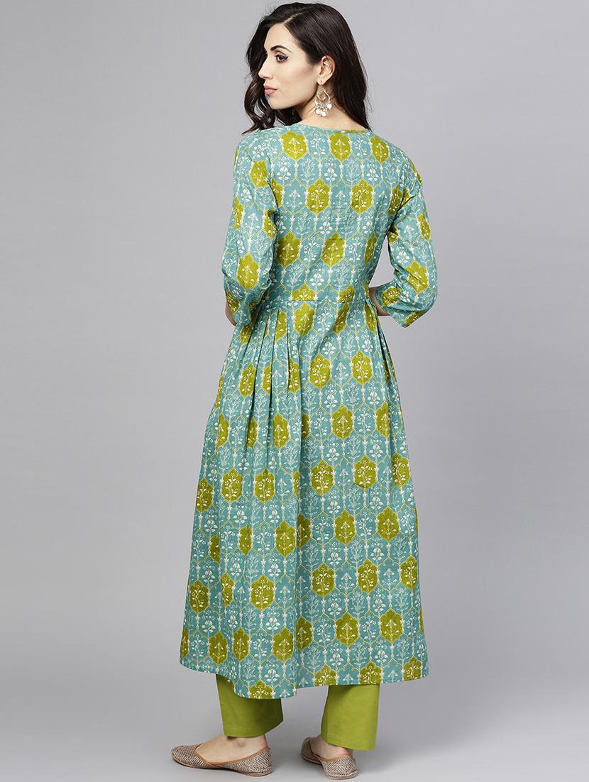 Flared printed kurta - 15857147 - Zoom Image - 3