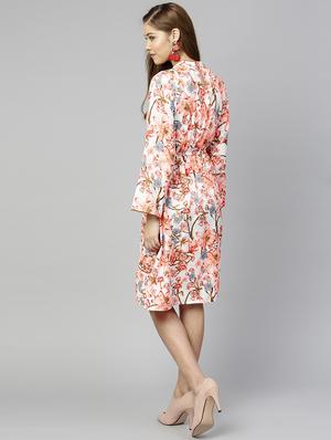 choker neck floral a-line dress - 15857164 - Standard Image - 3