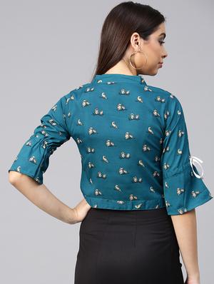tie knot hem button up top - 15857204 - Standard Image - 3