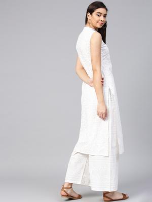 printed kurta palazzo set - 15857267 - Standard Image - 3