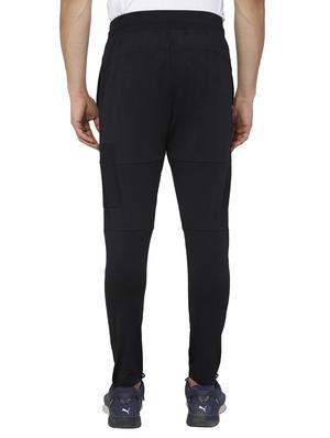black cotton full length track pant - 15857414 - Standard Image - 3